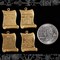 Raw Brass United States Patriotic Charms - Set of Four - B-C17